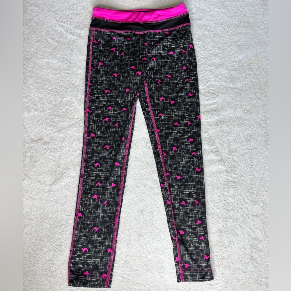 Vibrant Kids Black and Pink Leggings